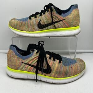 Nike Shoes Womens 8 Free RN Flyknit Running Sneakers Rainbow 831070